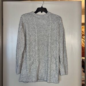 H&M Light Gray Women's Cable Knit Sweater